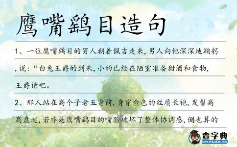 鷹嘴鷂目造句