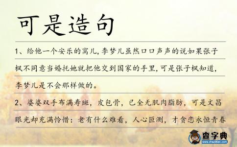 可是造句