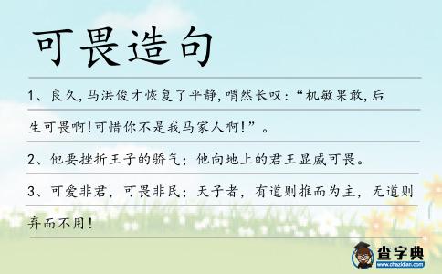 可畏造句