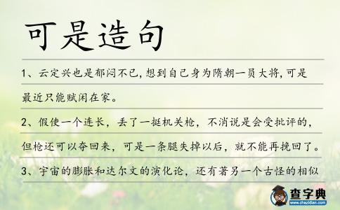 可是造句