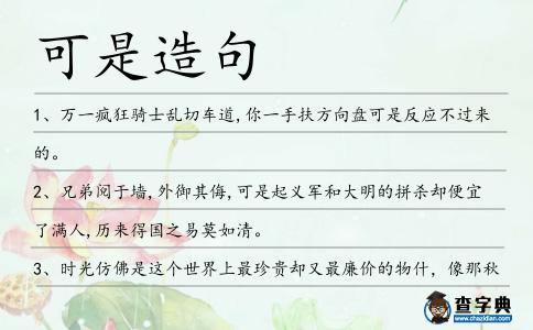 可是造句
