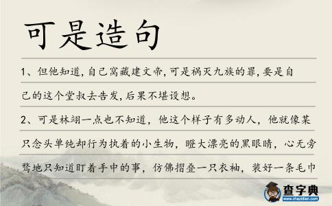 可是造句