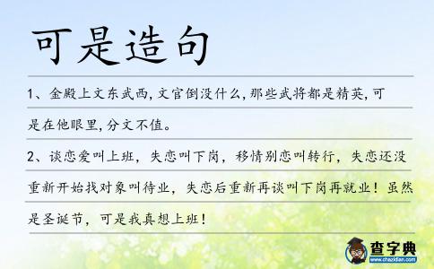 可是造句