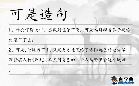 可是造句