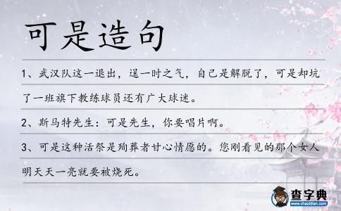 可是造句