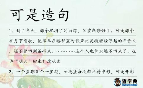 可是造句