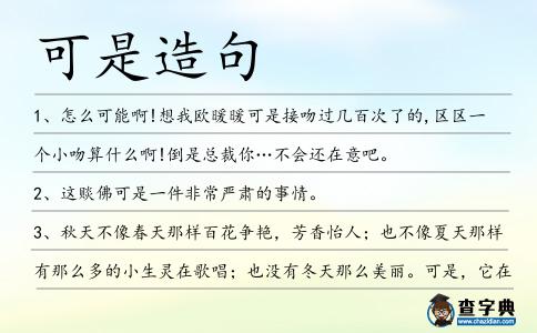 可是造句
