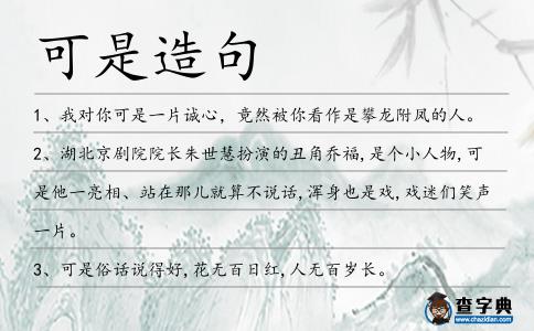 可是造句