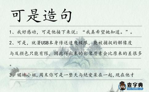 可是造句