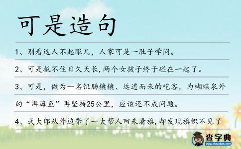 可是造句