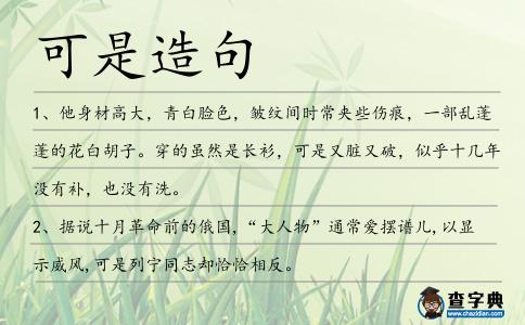 可是造句