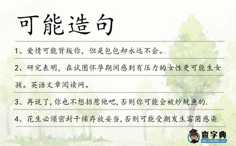可能造句