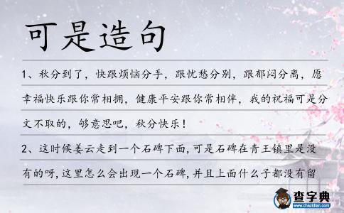 可是造句