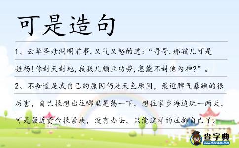 可是造句