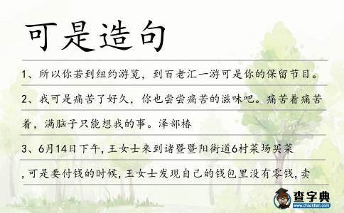 可是造句