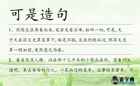 可是造句
