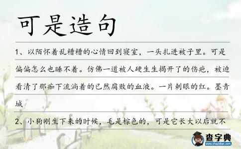 可是造句