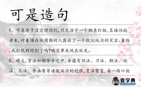 可是造句