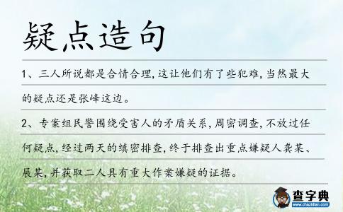 疑點造句