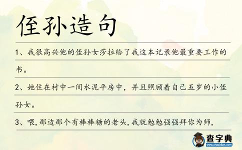 侄孫造句