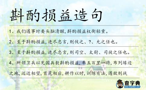 斟酌損益造句