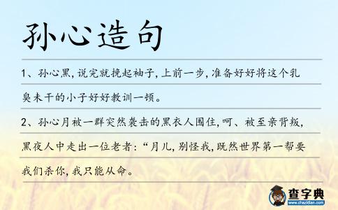孫心造句
