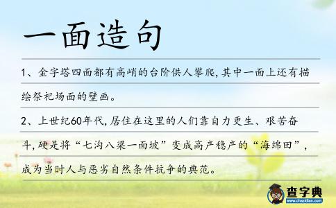 一面造句