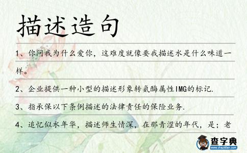 描述造句