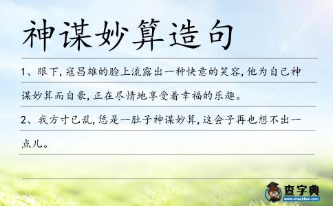 神謀妙算造句