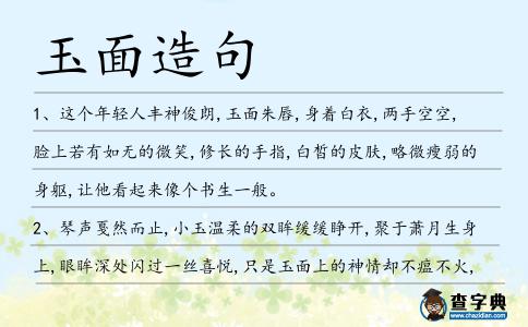 玉面造句