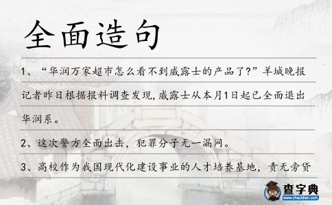 全面造句
