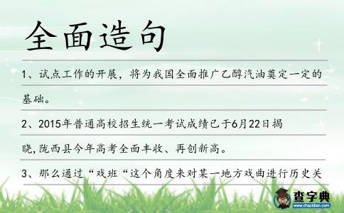 全面造句