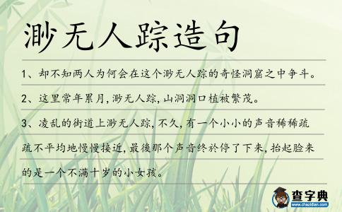 渺無(wú)人蹤造句