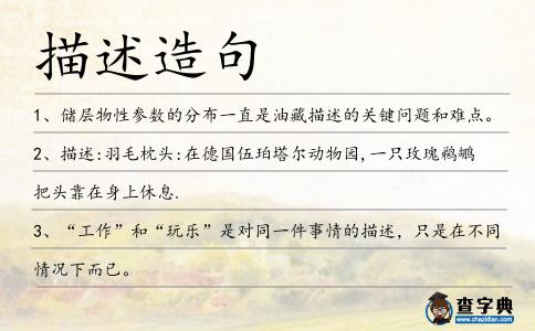 描述造句