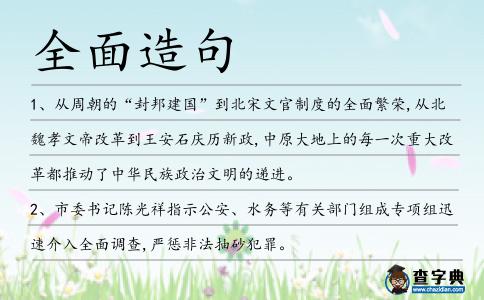 全面造句