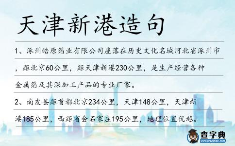 天津新港造句