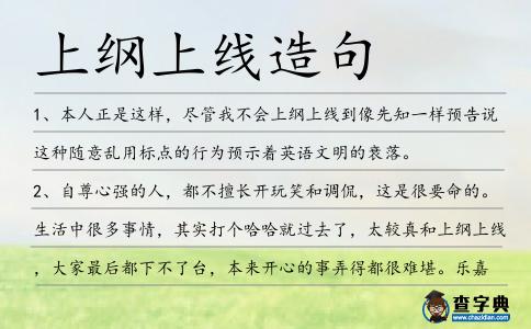 上綱上線造句