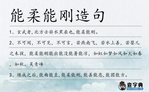能柔能剛造句