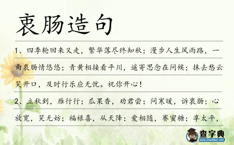 衷腸造句