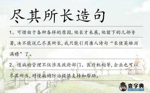 盡其所長造句