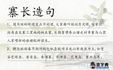 寨長造句
