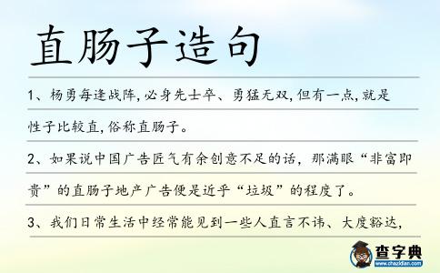 直腸子造句