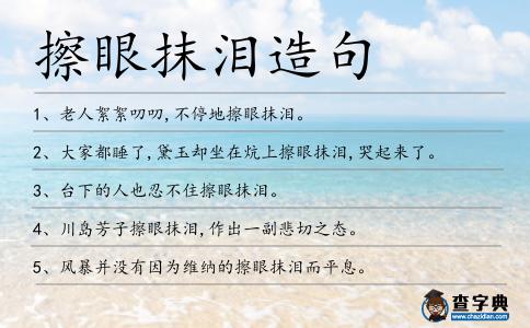 擦眼抹淚造句