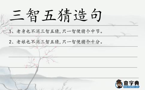 三智五猜造句