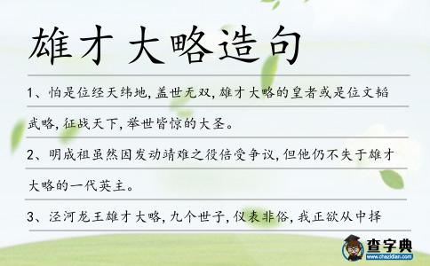 雄才大略造句