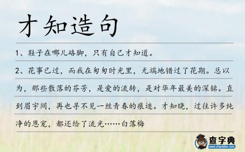 才知造句