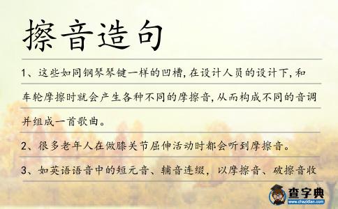 擦音造句