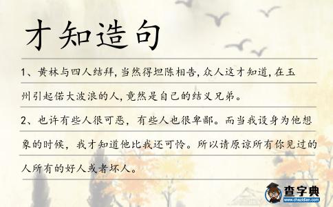 才知造句