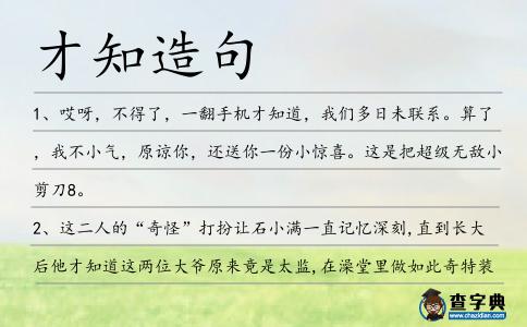 才知造句