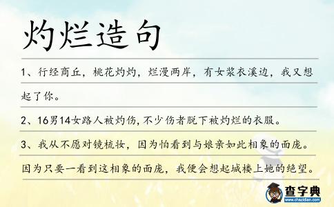 灼爛造句